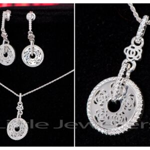 silver necklace set