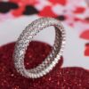 eternity ring featuring vibrant cz stones