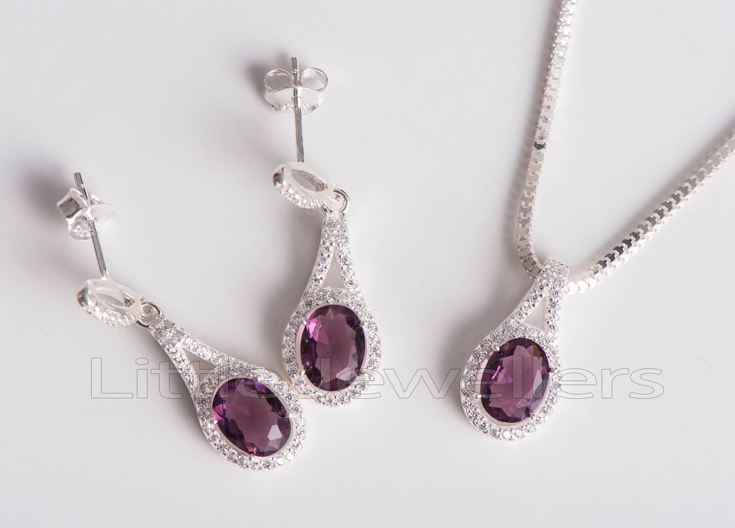 glamorous amethyst necklace