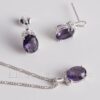 amethyst necklace set