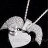 Our stunning zirconia encrusted open heart pendant necklace makes the perfect gift