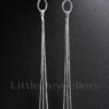 A pair of long & graceful sterling silver dangling earrings 