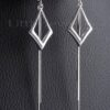 Silver drop earrings