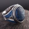 Blue Sapphire Ring For Him.