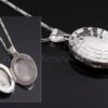 An enchanting oval shaped locket necklace that makes a lovely treasure to carry a photo of someone you cherish.