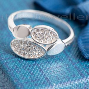 Add a touch of glamour with this dainty sterling silver ring