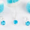 Aquamarine necklace and earring set