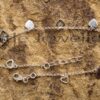 This lovely pure silver anklet with heart charms all around is a perfect gift for any occasion.