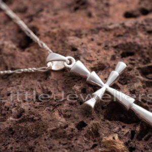 silver cross necklace