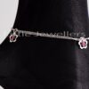 With this simple sterling silver anklet