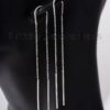 String this pair of long threader earrings