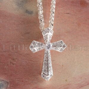 This Sterling Silver Cross Pendant and Necklace is the ideal blend of beauty