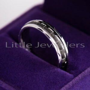 Comfortable Black Wedding Ring