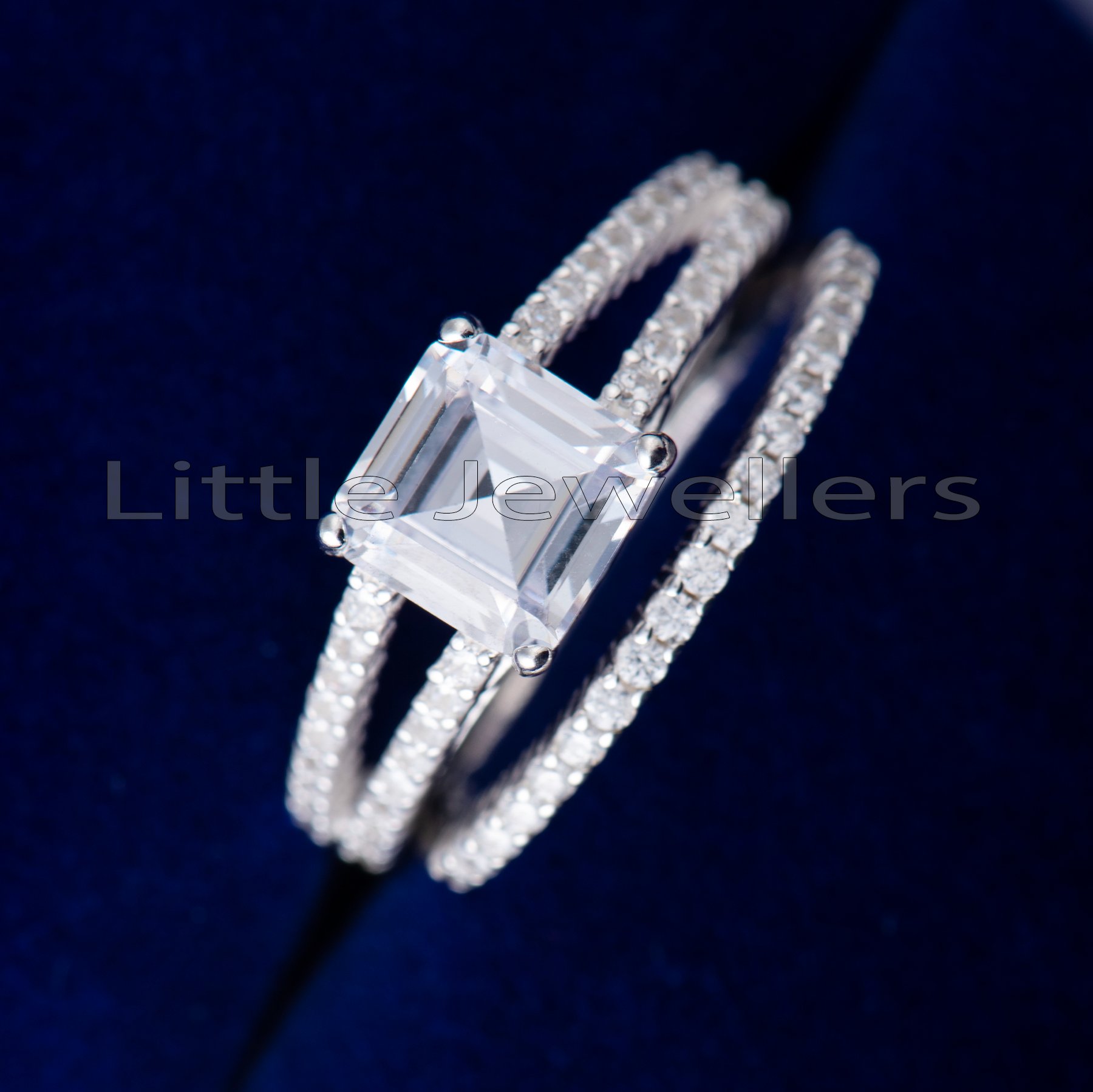 This engagement ring set exudes beautiful style if you're looking for something elegant