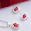 This ruby-red cz necklace is the right blend of fire and sparkle to take your jewelry collection to the next level.