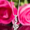 This sterling silver treble pendant and necklace is ideal for the music enthusiast in your life.