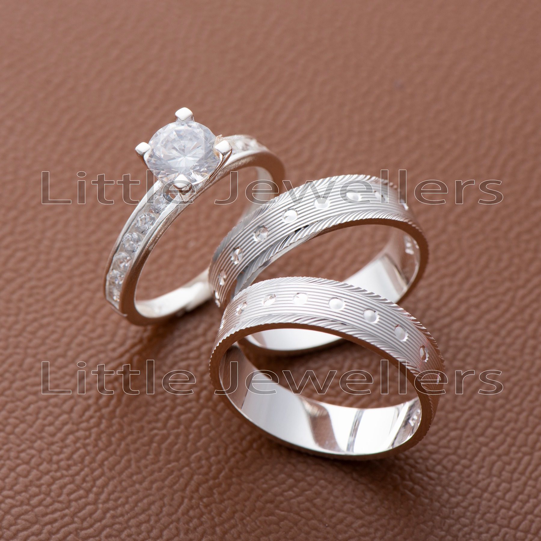 Add some magic to your day with this beautiful collection of sterling silver wedding rings. These exceptional rings will mark the start of your journey together as a couple.