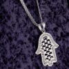 Our gorgeous silver hamsa pendant necklace is the perfect representation of abundance