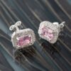 Pink Rectangular Earrings