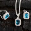 Add a touch of elegance to your look with this beautiful aquamarine jewelry set