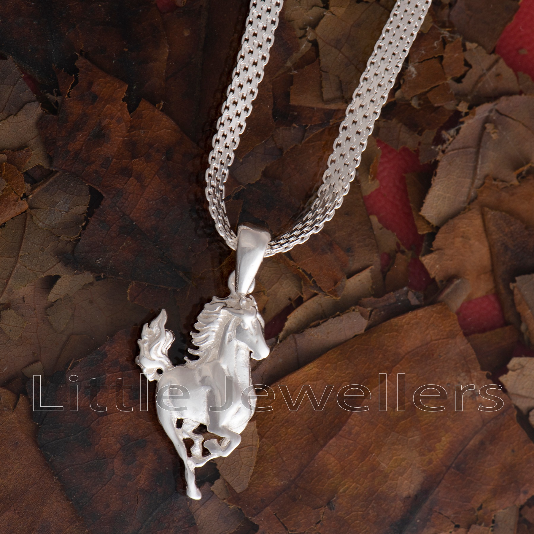 Discover Men's Jewelry: Galloping Horse Necklace