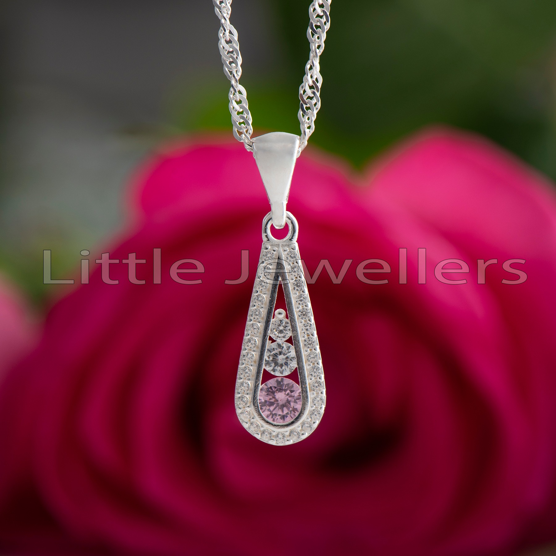 Celebrate your success with this beautiful sterling silver necklace