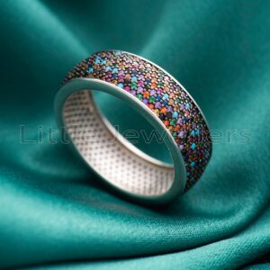 Bold Rainbow Cocktail Ring for Women