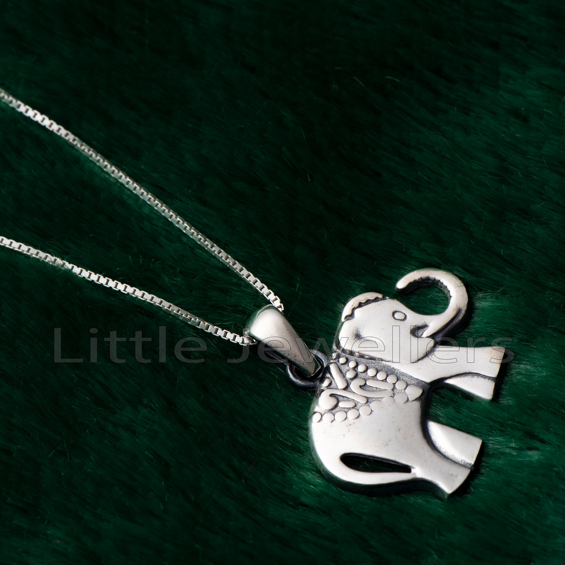 Nurturing Spirit: Silver Elephant Pendant necklace