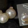 Sterling silver white pearls earrings