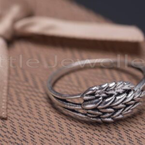 Silver leaf Oxidized ring