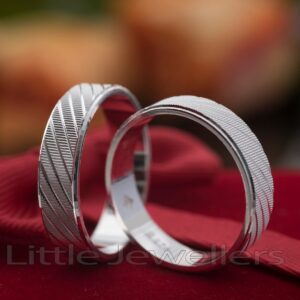 Subtle Design Wedding Ring Sets