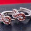 Brilliantly Crafted Red infinity Loop Earrings