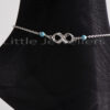 This silver anklet with an infinity symbol will add a touch of class to your look this season.