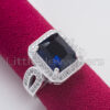 Sterling Silver Beautiful Sapphire Engagement Ring