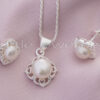 Sterling Silver Pearl Matching Necklace