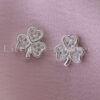 Sterling Silver Oxalis Flower Stud Earrings