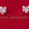 Sterling Silver Cz Studs Earrings