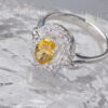 This cz citrine sterling silver ring gives you an elegant feel.