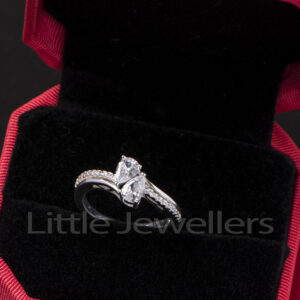 A romantic & stunning Two Stone Pear Shaped Engagement Ring