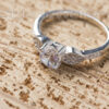 This silver engagement ring is brilliant and classic..