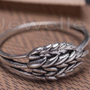 Silver leaf Oxidized ring