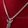 Sterling Silver playboy bunny pendant & Chain