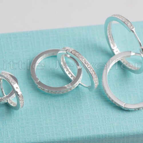 “Hypoallergenic sterling silver hoops for women”